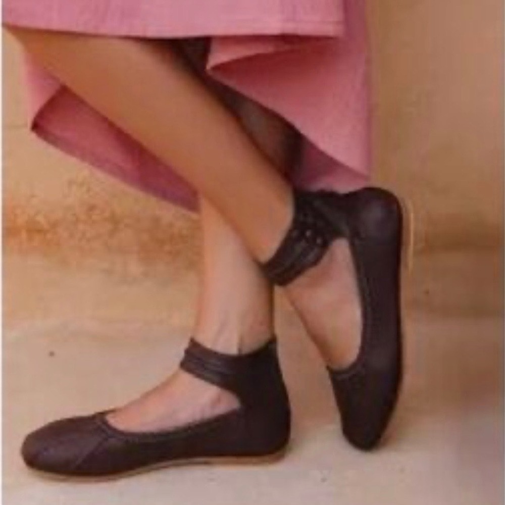 Bali ELF Muse Ballet Flats Women's 9.5 Black Leather Hand Made Balletcore Fairy